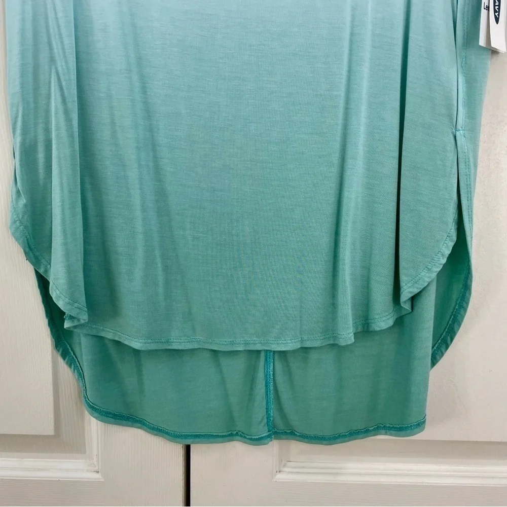 NWT Old Navy Girls Hi-Low Tunic Top Size XL (14) Teal/White